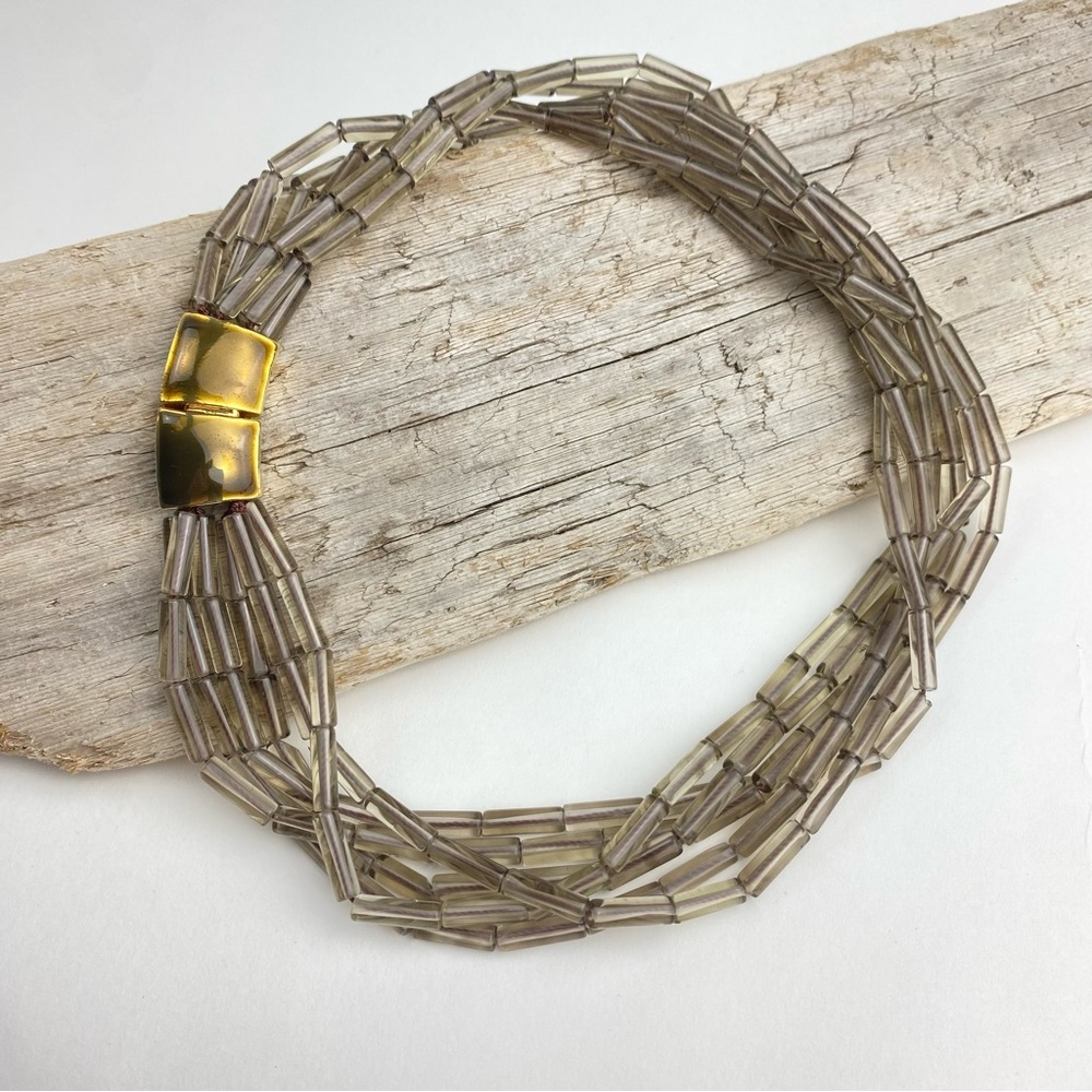 Carlisle Faux Smoky Quartz Multi-Strand Necklace